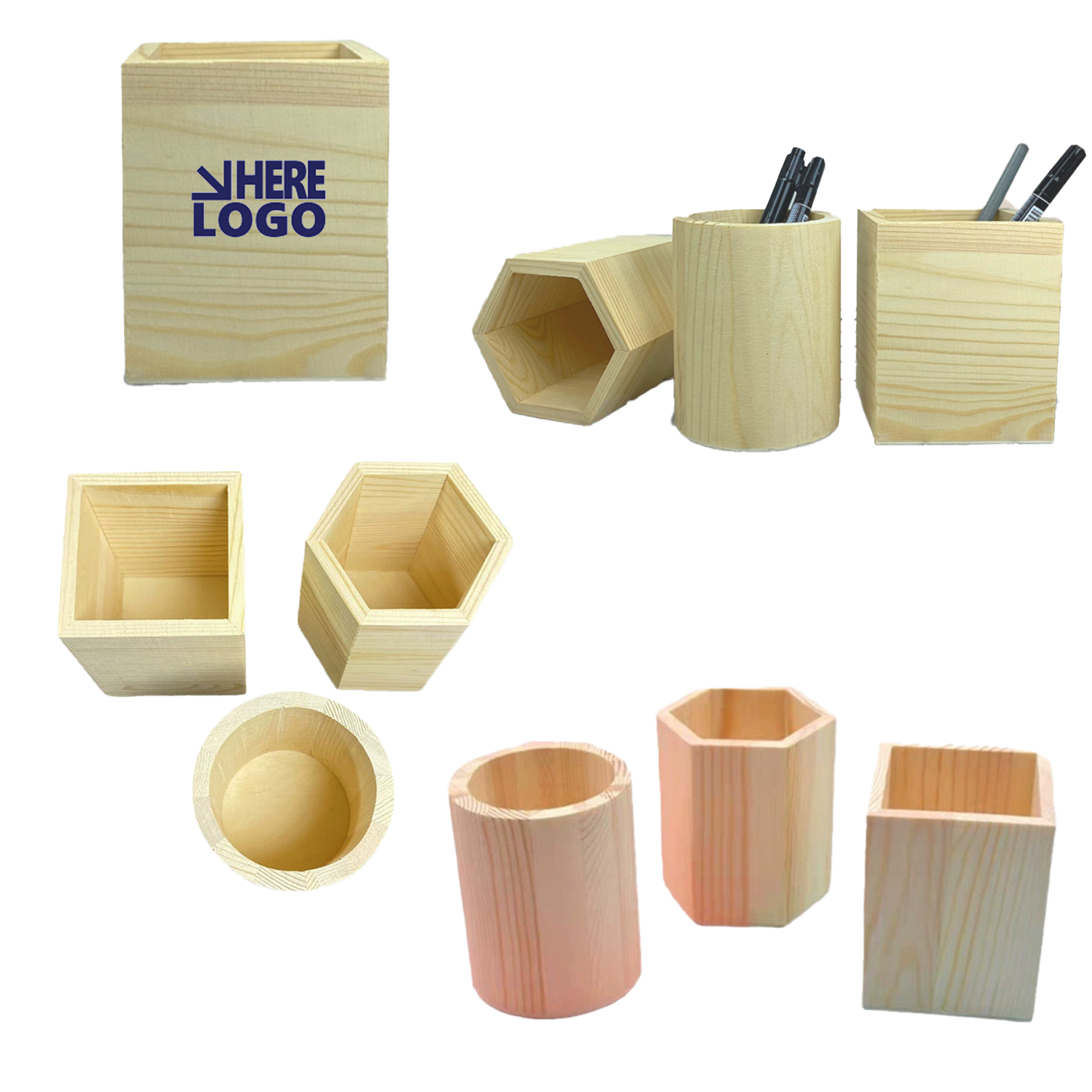 Home Office Solid Wood Pen Holder 2