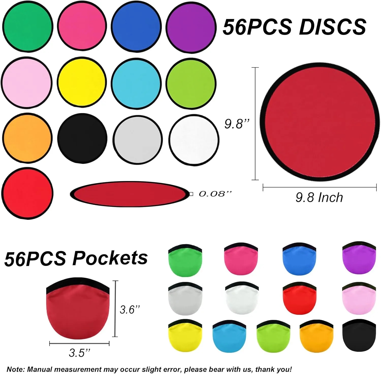 Foldable Flying Disc Fans with Bags 5