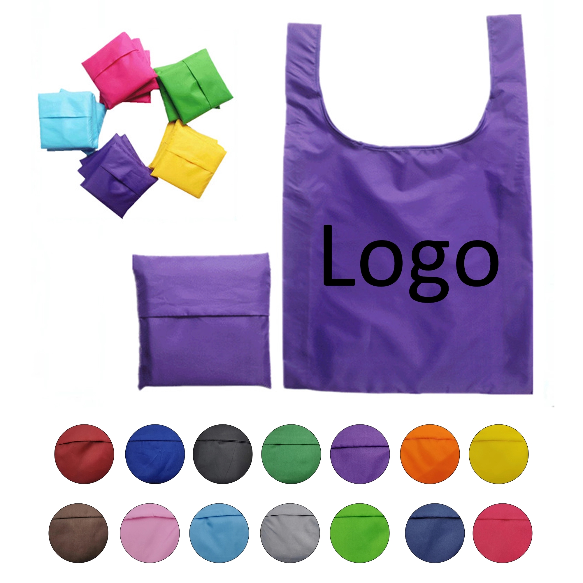 Reusable Washable Grocery Tote with Pouch 2