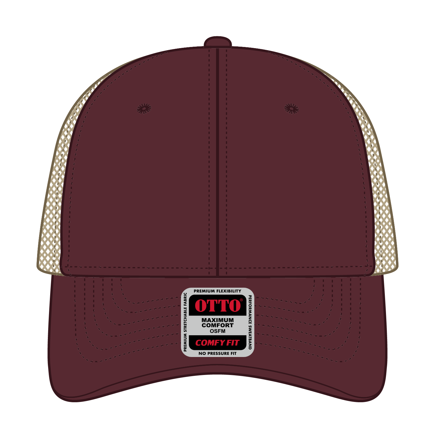 OTTO CAP® 6 Panel Low Profile Mesh Back Trucker Dad Hat 7