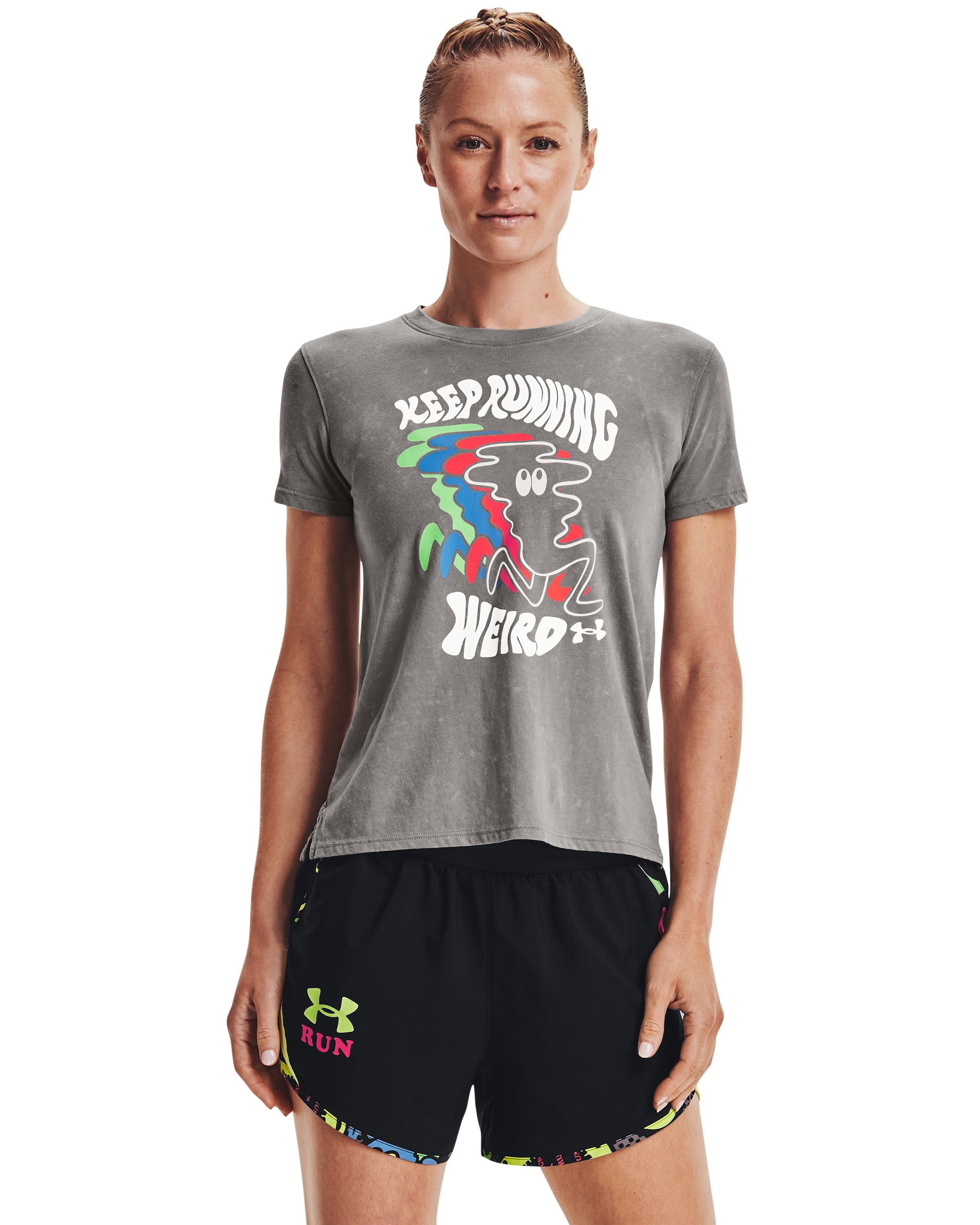 Women's UA Keep Run Weird Graphic Short Sleeve  1