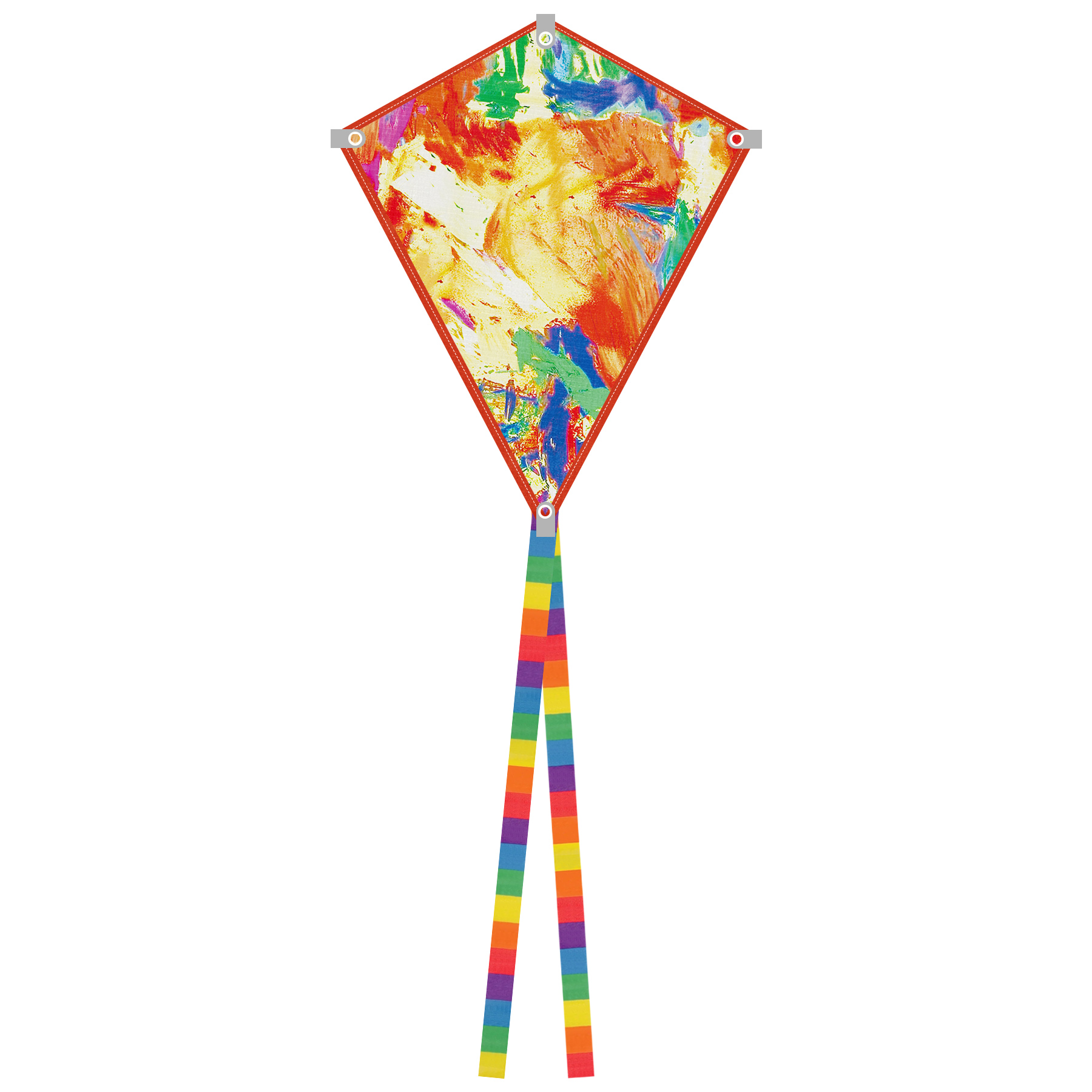 Full Color Polyester Diamond Kite Toy With String Set 16