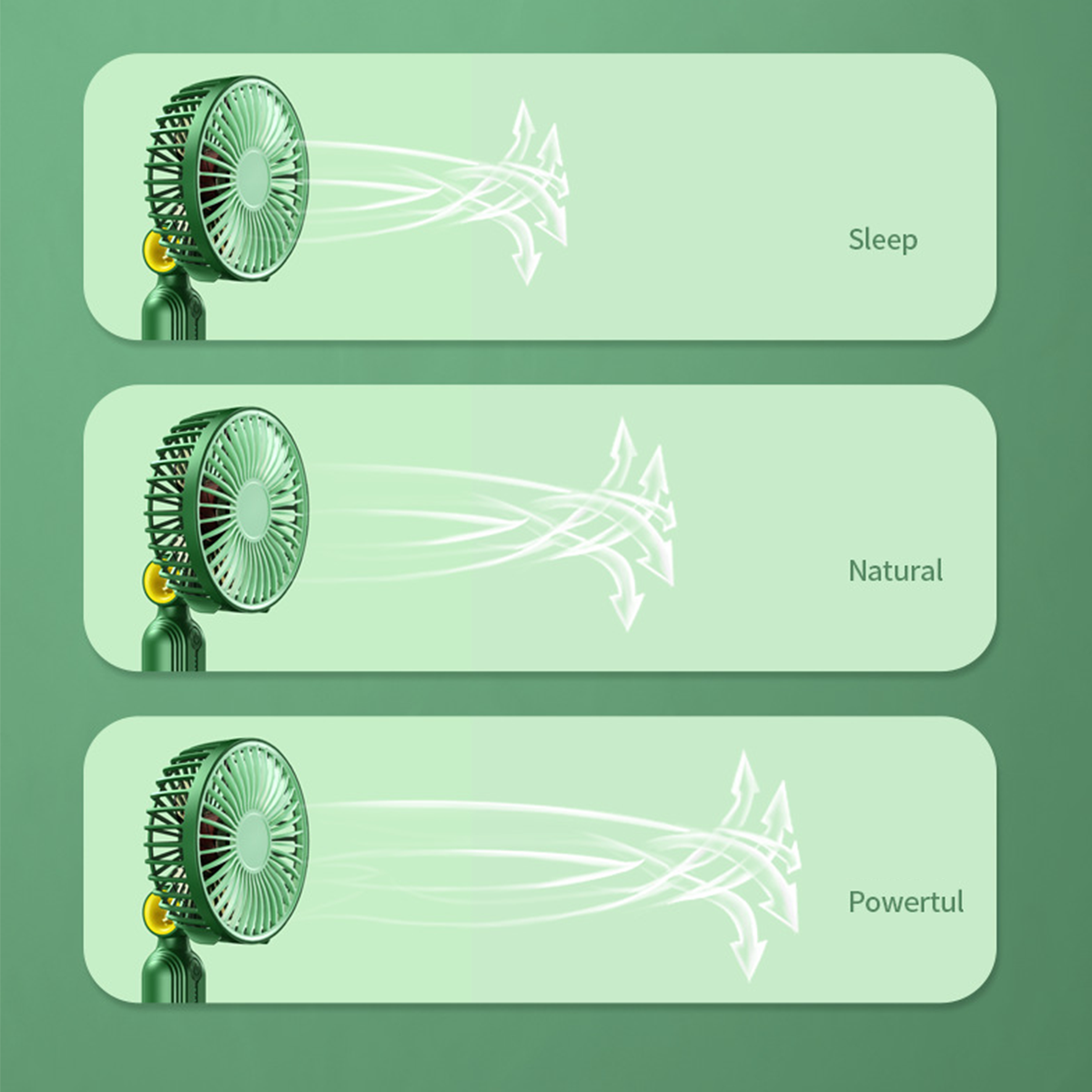 Stylish lightweight durable high-power handheld small fan 6
