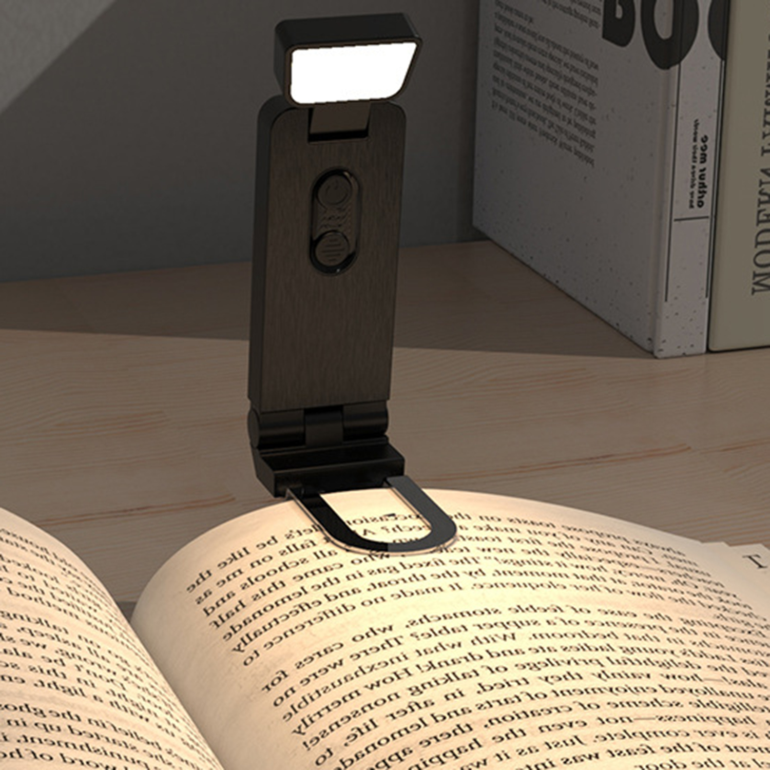 Portable Mini USB Rechargeable Clip-On LED Bookmark Light 2