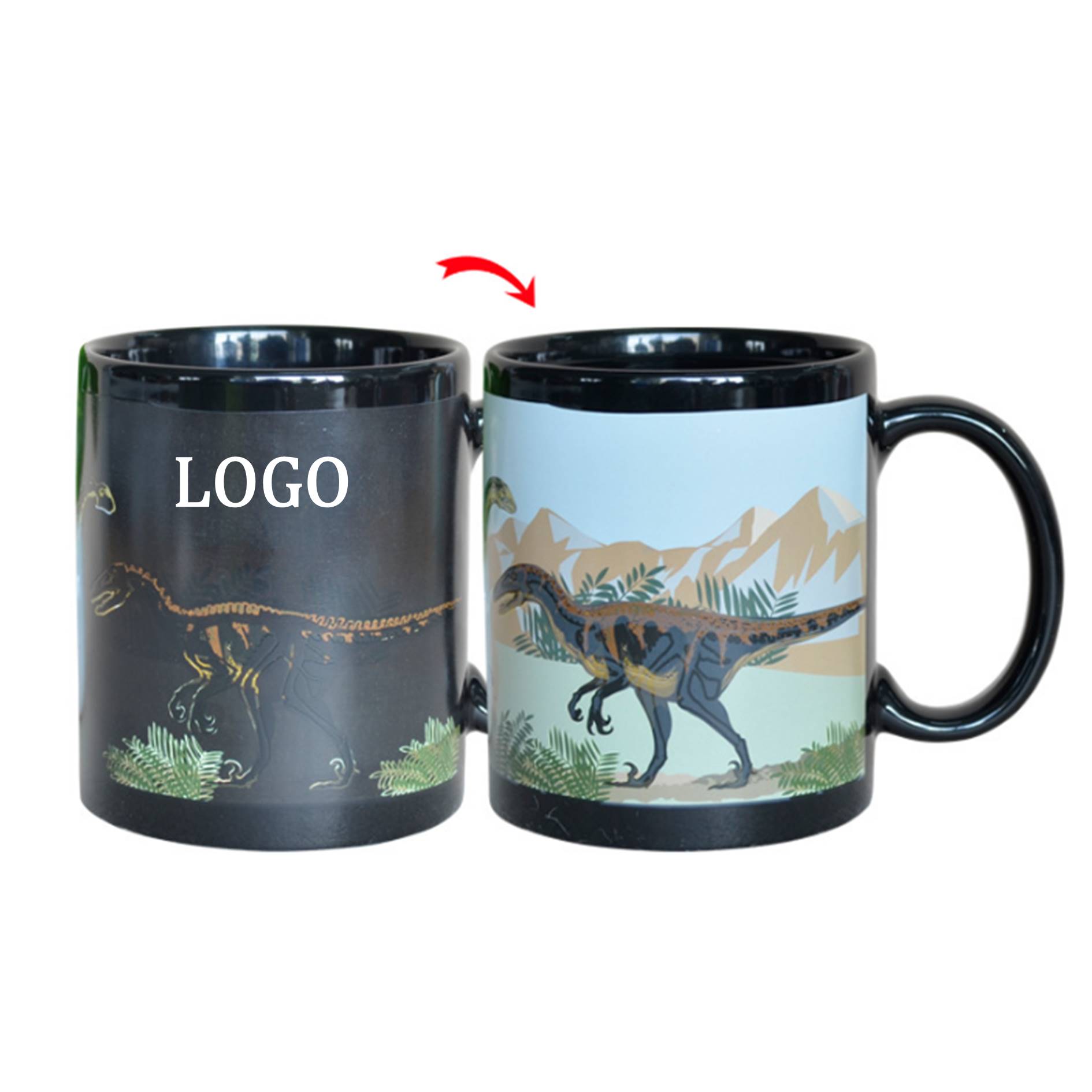 11oz Dinosaur Pattern Color Change Mug 2