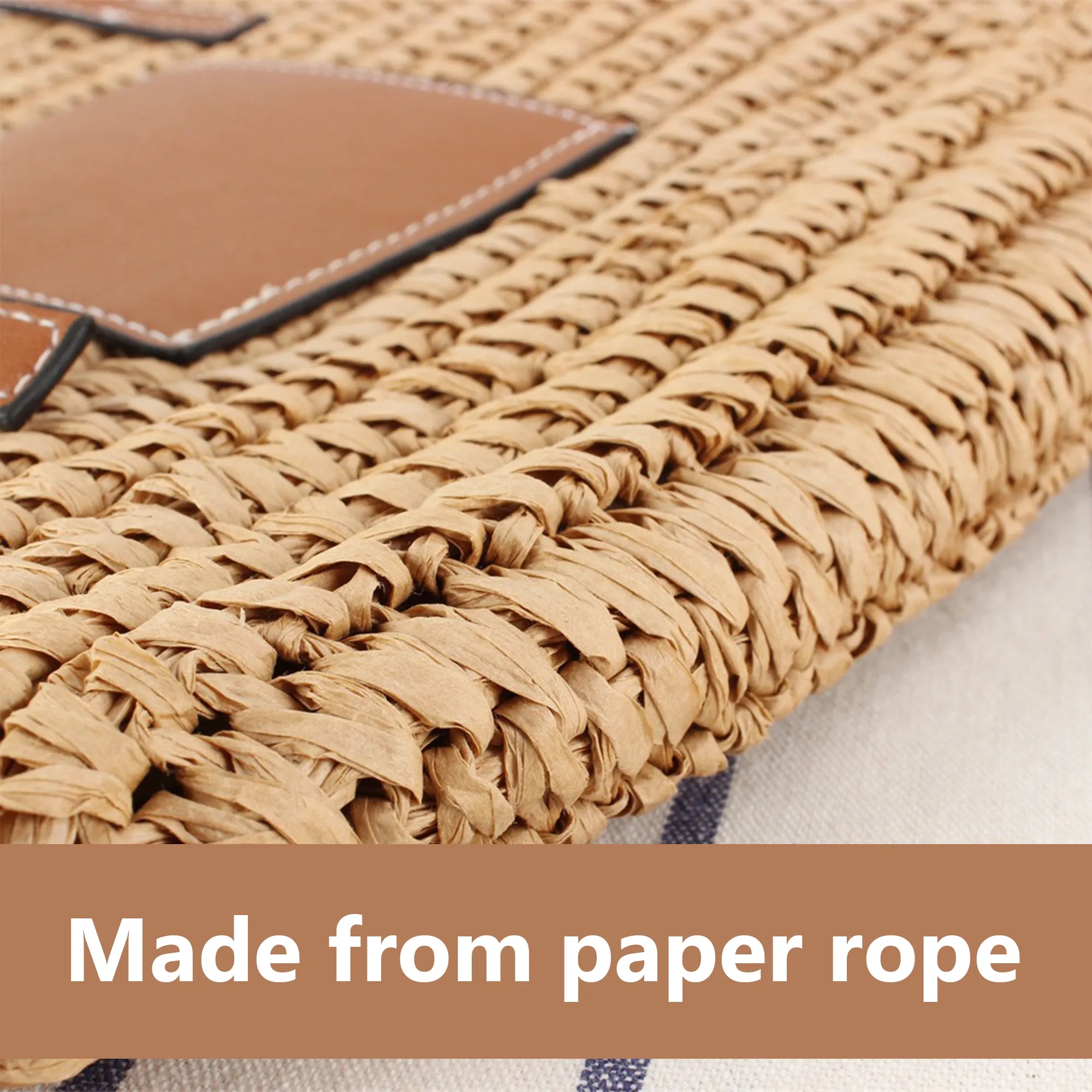 Spacious Temperament Woven Shoulder Bag 3