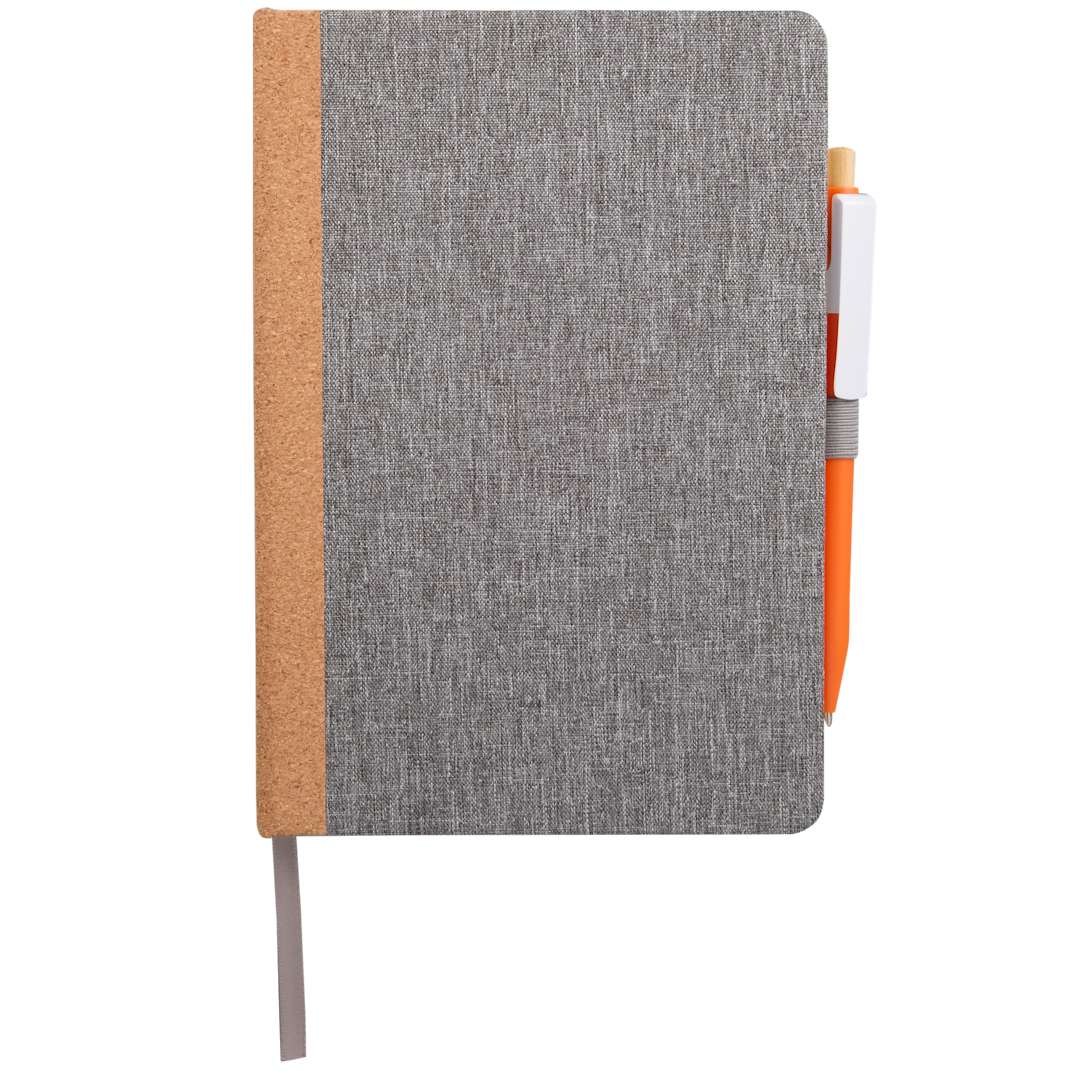 5.5" x 8.5" Recycled PET and Cork Bound Journal 38