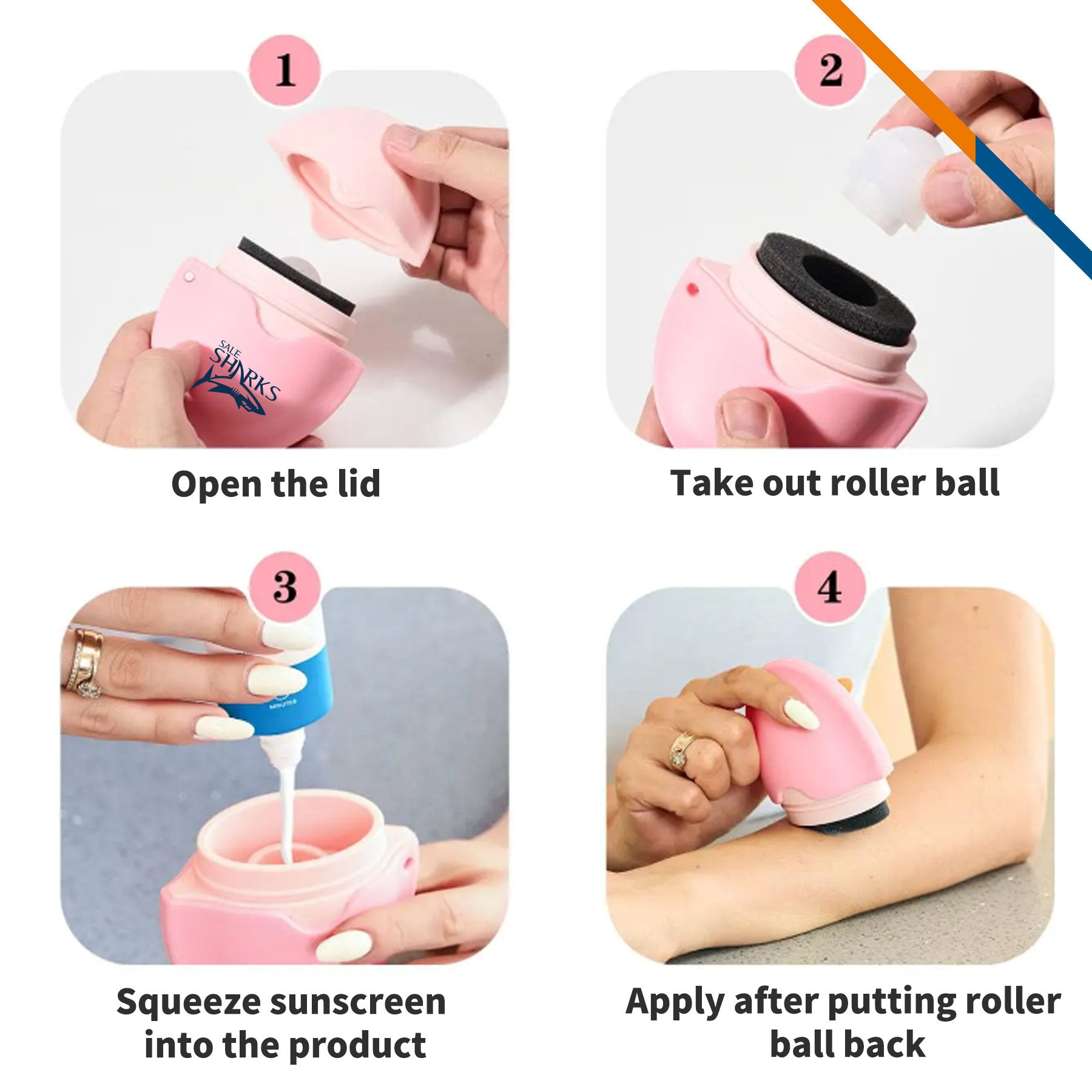 Hutton Refillable Roll On Sunscreen Applicator 10