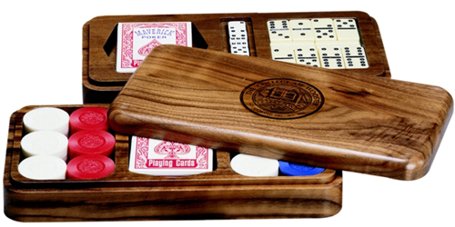 Wood Poker Game Box, 10 1/2 x 5 1/2 x 1 3/4" 16