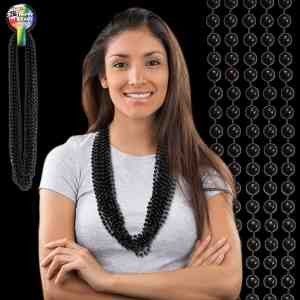 Black Metallic Beaded Necklace