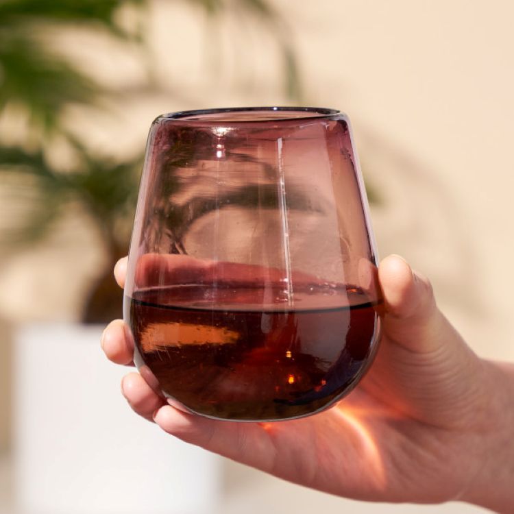 Twine Living® Rosado Recycled Stemless Wine Glass, set of 2 1