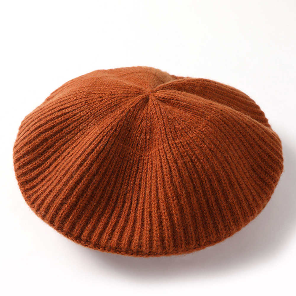 Warm woolen knitted hat woolen beret 4