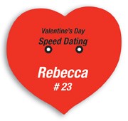 Laminated Personalized Name Badge (2.125x2.25") heart