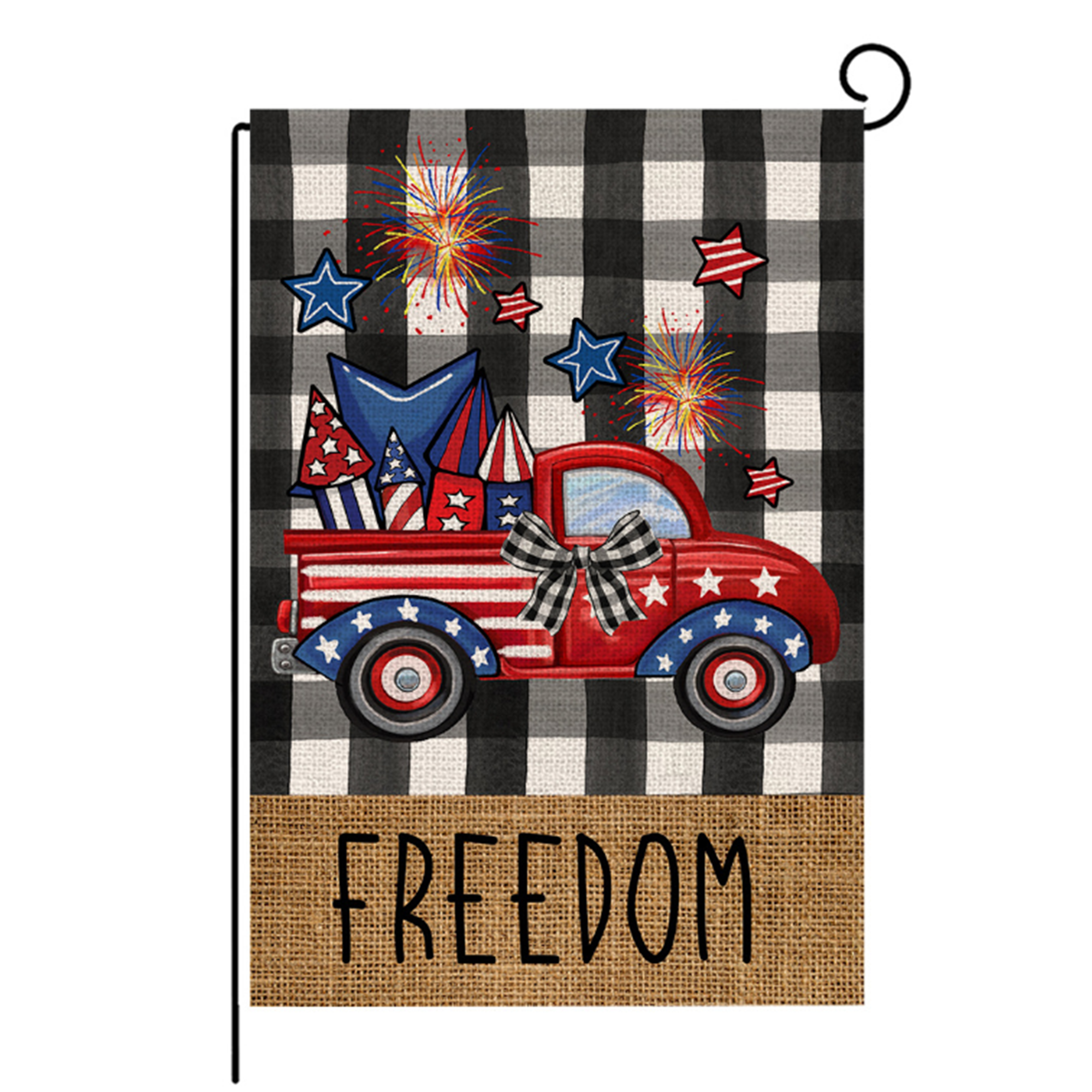 Printed Linen Polyester Decorative Flag 4