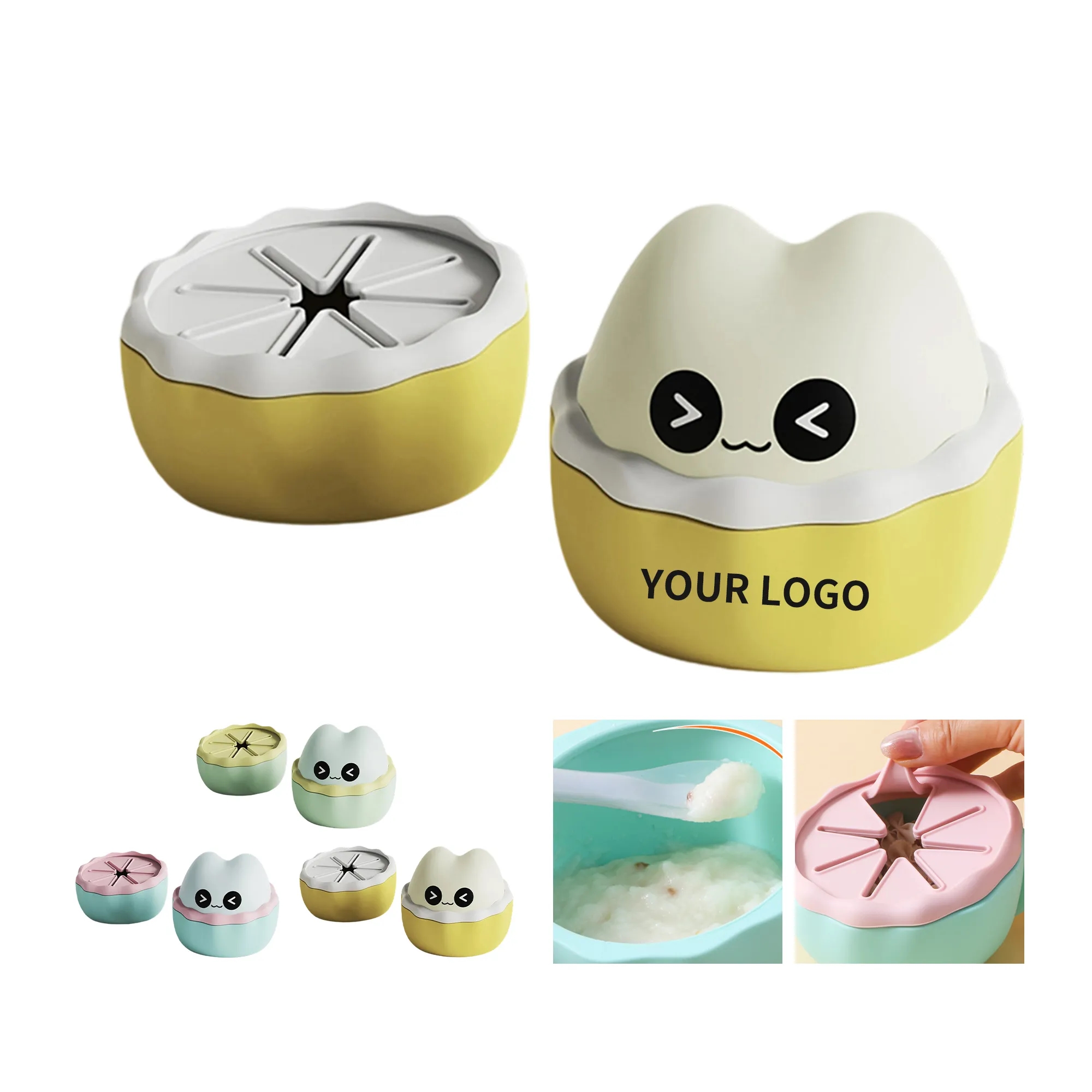 Silicone Snack Cup with Spill-Proof Lid 3