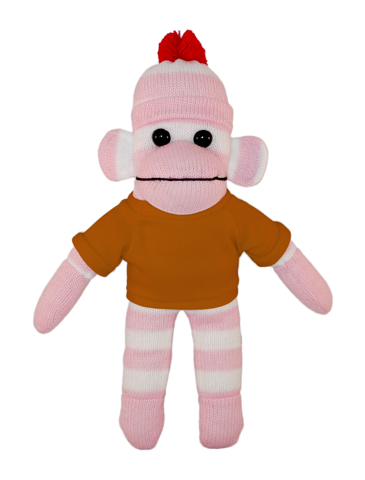 Pink Sock Monkey with Tee 16