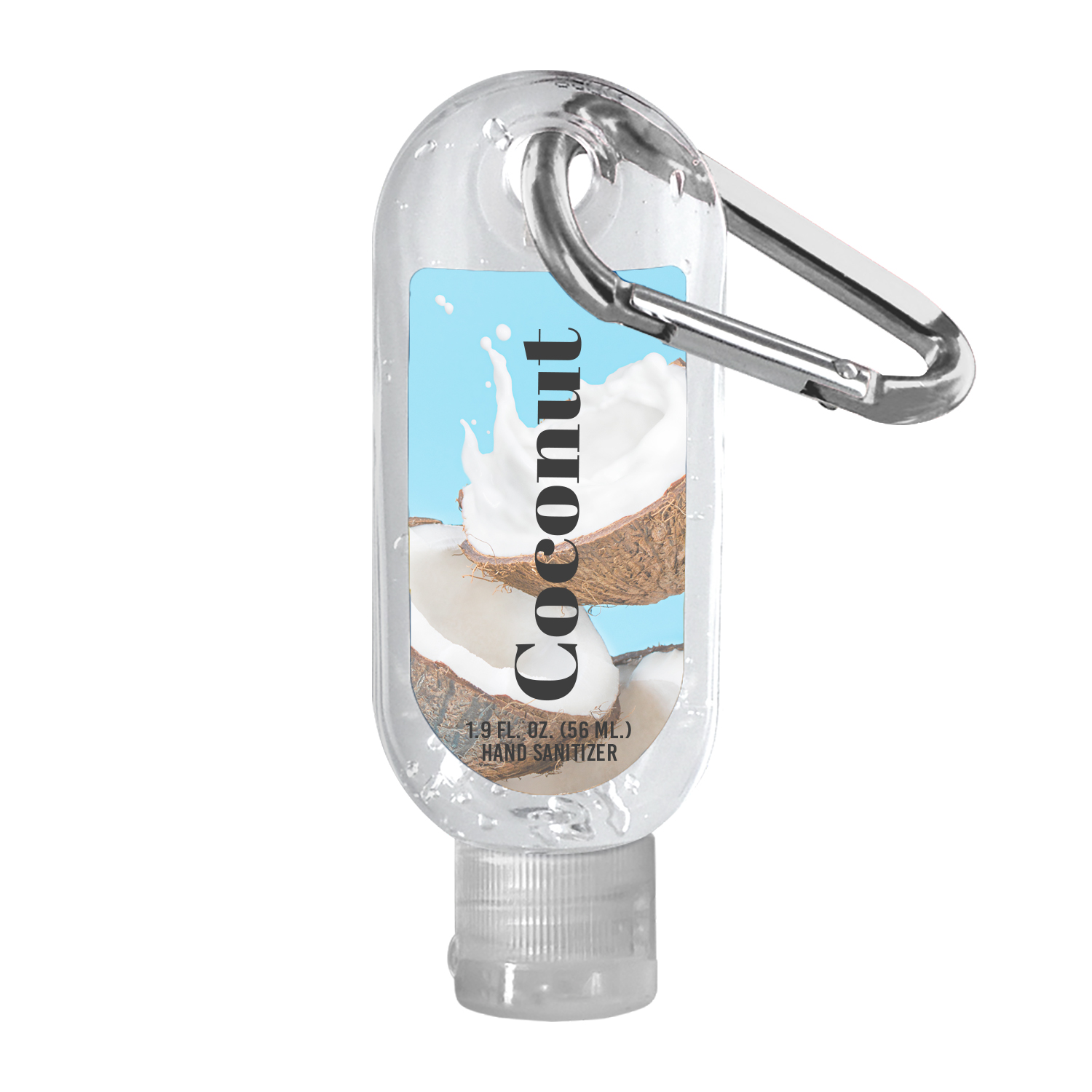 1.9 oz. Clear Sanitizer with Carabiner Hook 6