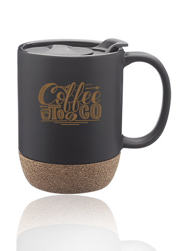13 oz. Barista Ceramic Mugs with Cork Bottom 1