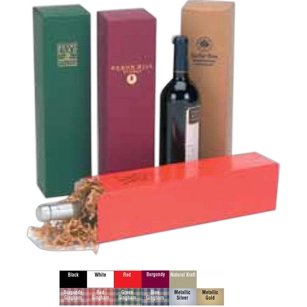 One Piece Folding Wine Box w/ Window 1