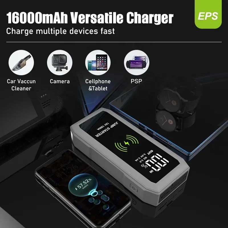 Car Jump Starter Power Bank With Intelligent LCD Display 8