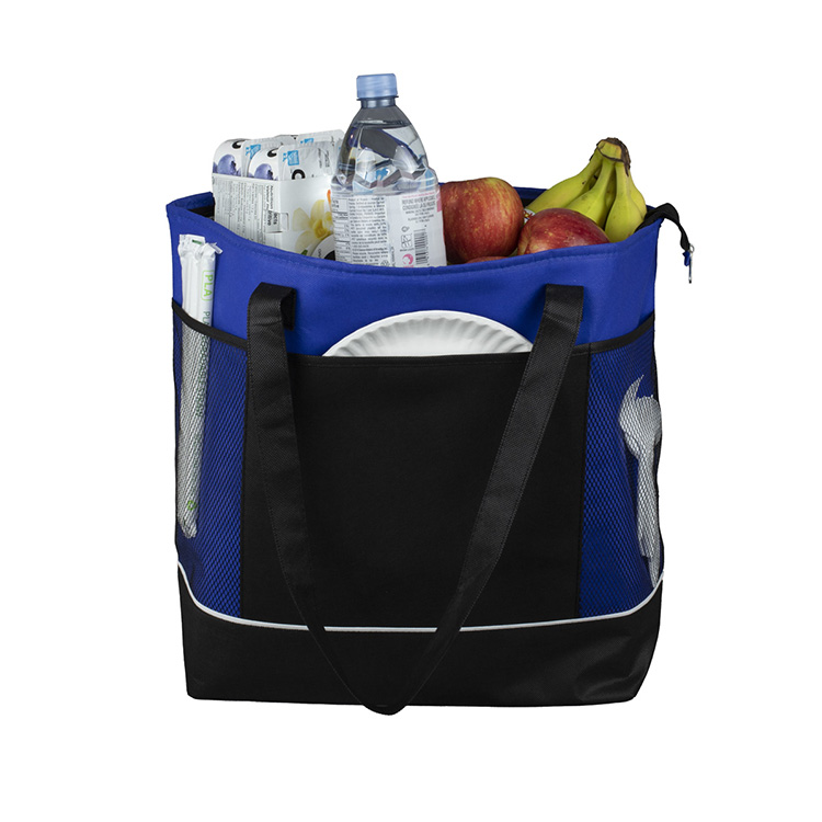 22"W x 16"H x 7 ½"Gusset - "FROST LINE" Super-Sized Insulated Zipper Cooler Tote 33