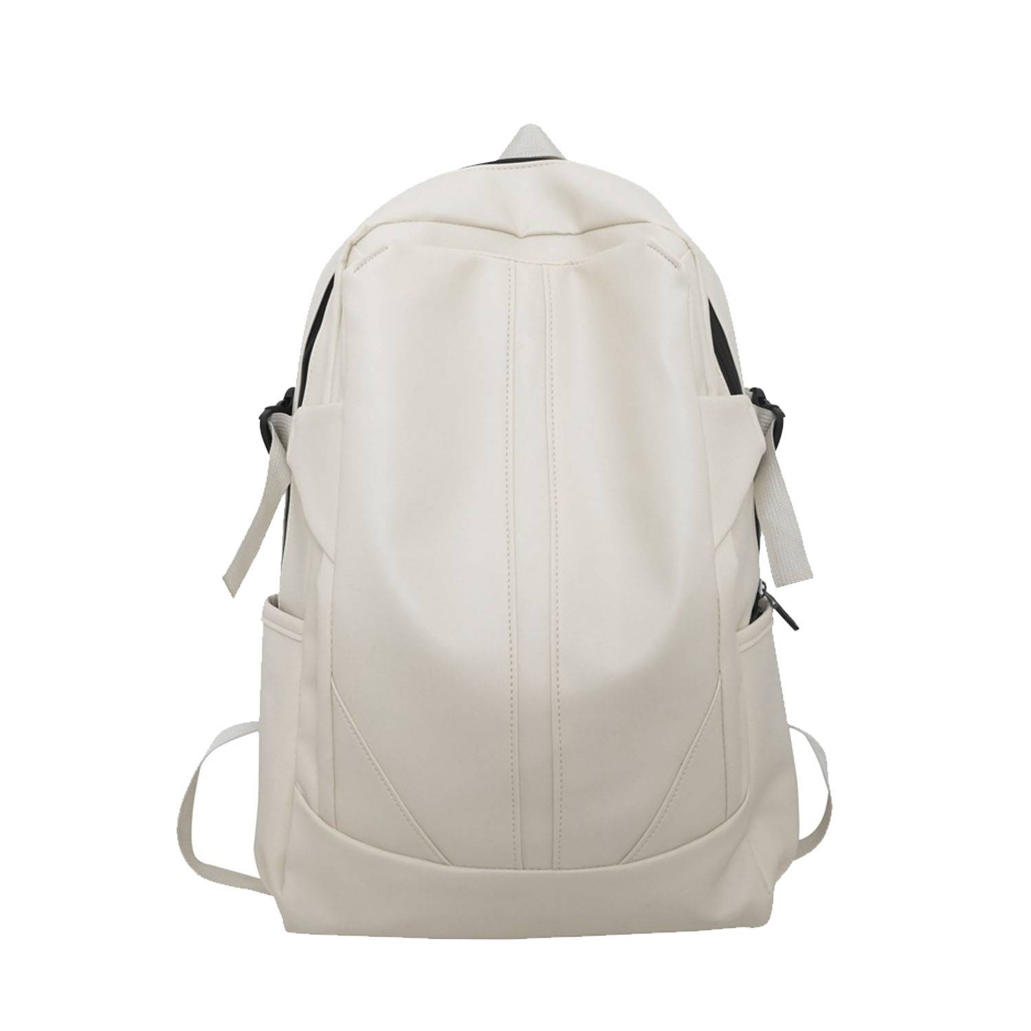 Large Capacity Waterproof Durable PU Leather Backpack 5