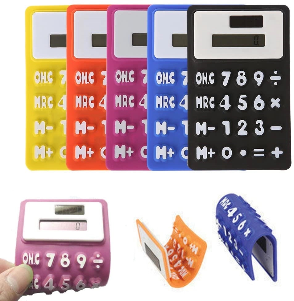 Flexible Silicone Solar Powered Calculator 1