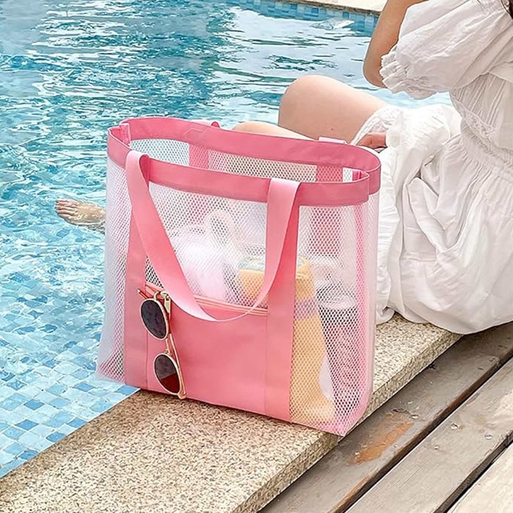 Large Capacity Mesh Beach Bag 5