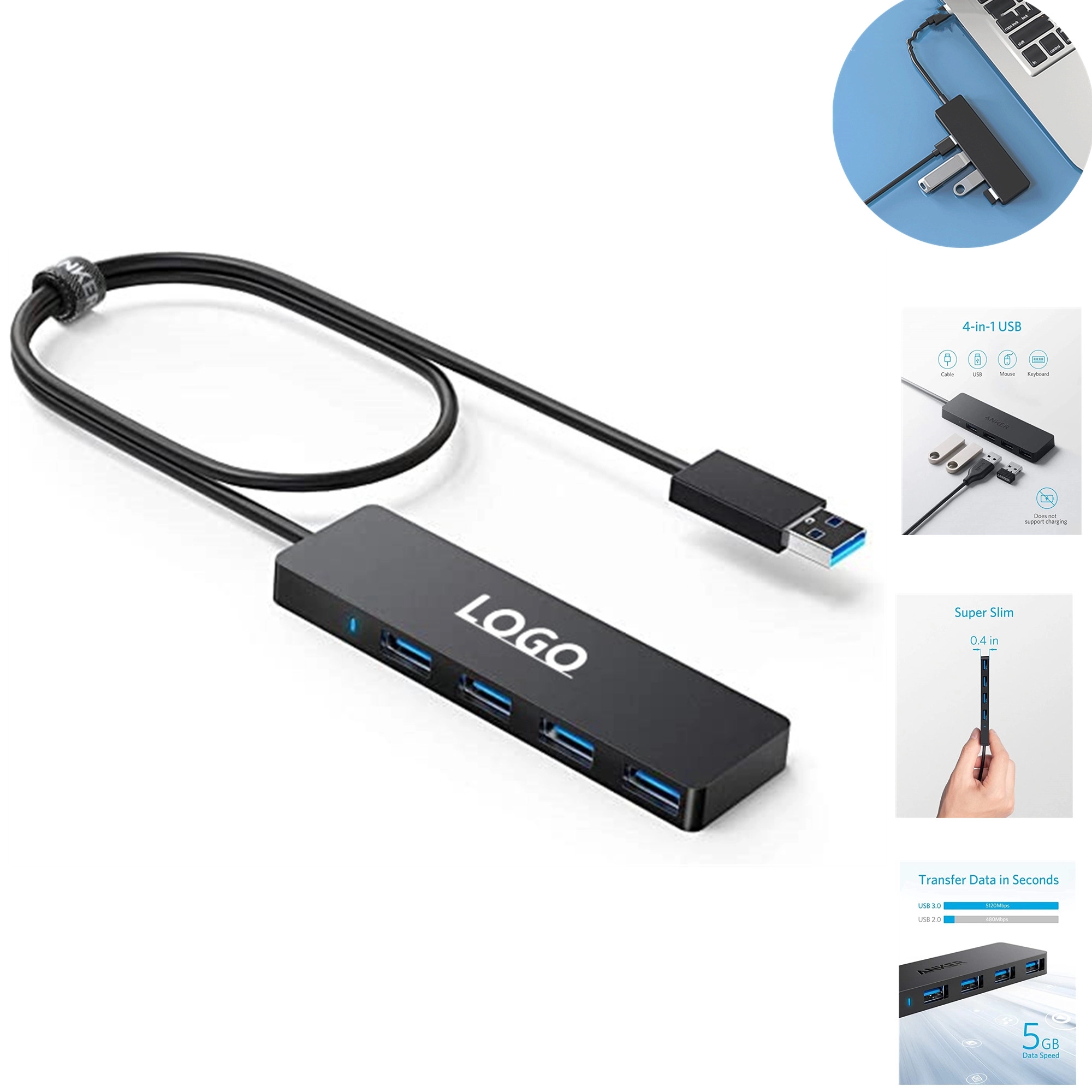 4-Ports Usb 3.0 Hub 2