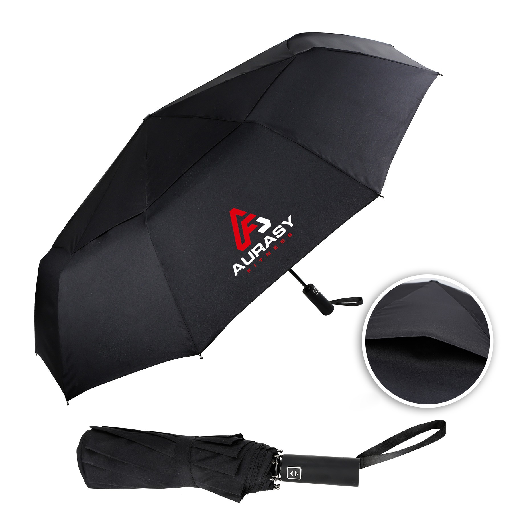 50'' Arc Automatic Vented Folding Golf Umbrella 1
