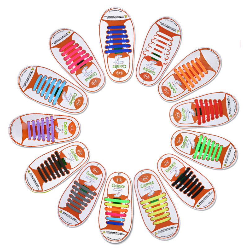 COOLNICE Never Tie Silicone Shoelaces kit for Kids 3