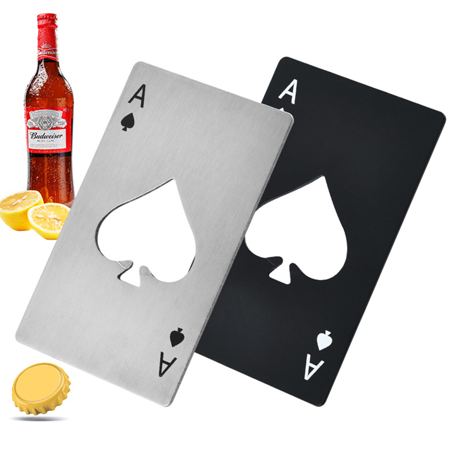Stainless Steel Ace of Spades Card Bottle Opener 2