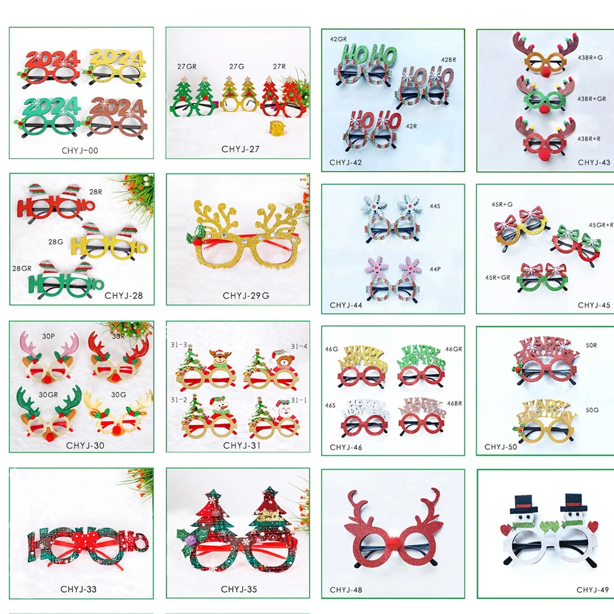 Glitter Party Glasses Frames Christmas Eyeglasses 3