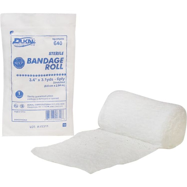 Fluff Sterile Bandage Roll - 3.4" x 3.1 yards 6-Ply 1