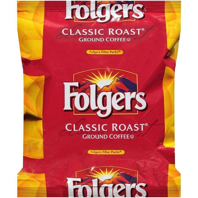 Folgers Classic Roast Filter Packs - Ground Coffee 0.90 oz 40 Carton 1