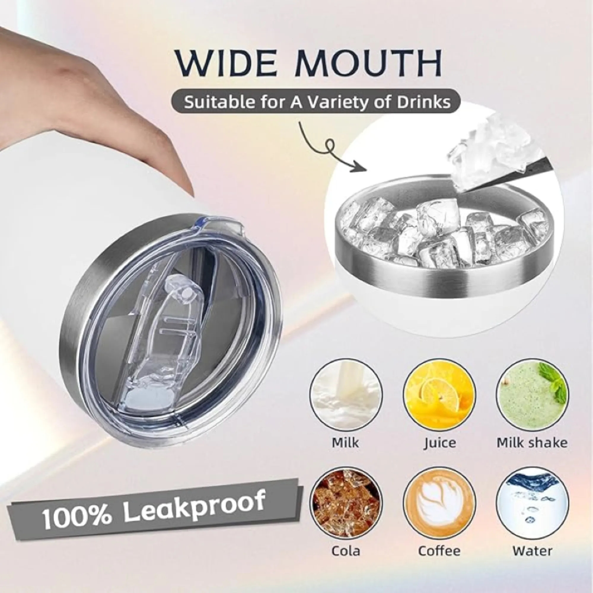 Stainless Steel Cup With Lid And Straw 5
