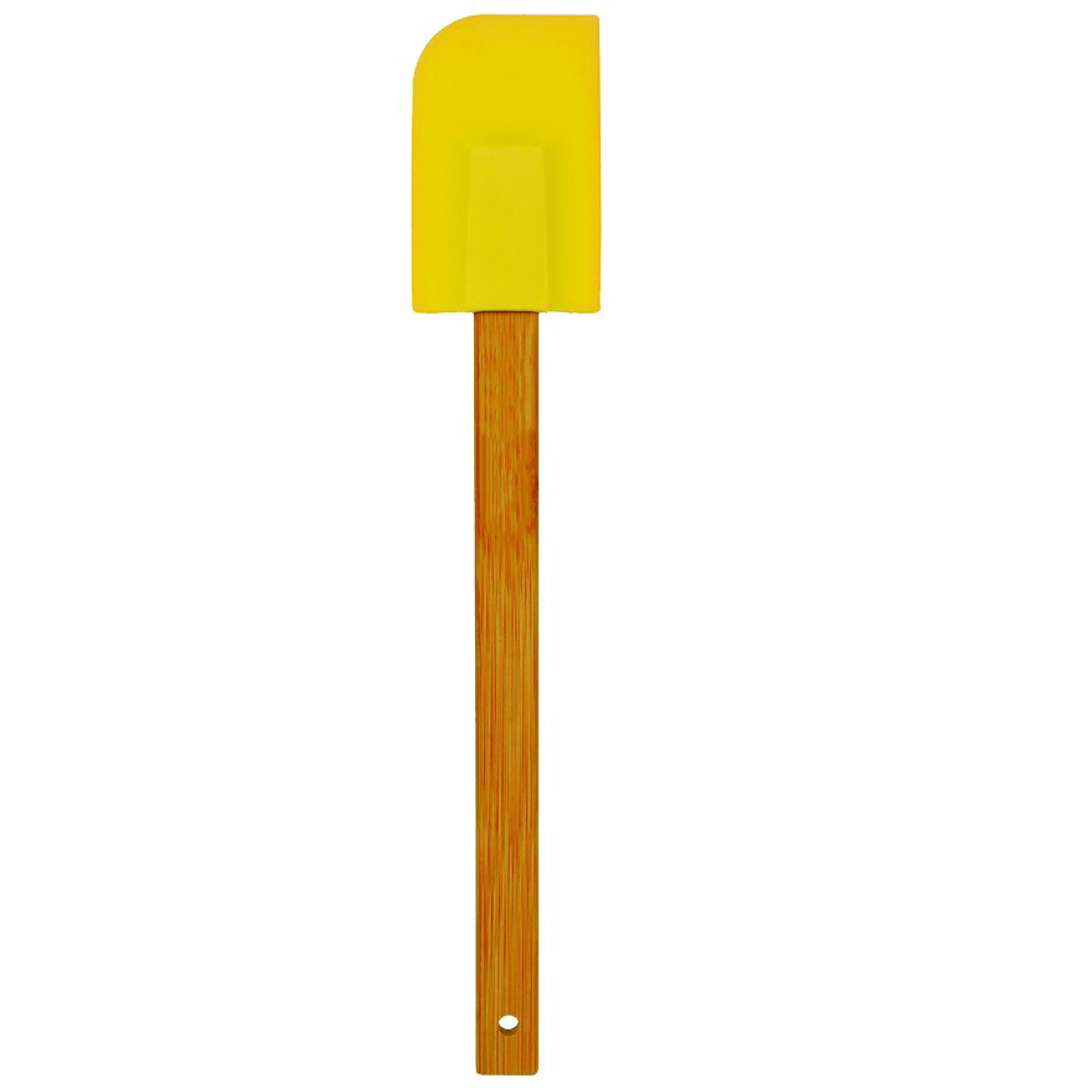 11" Yellow Silicone Spatula w/ Bamboo Handle 6