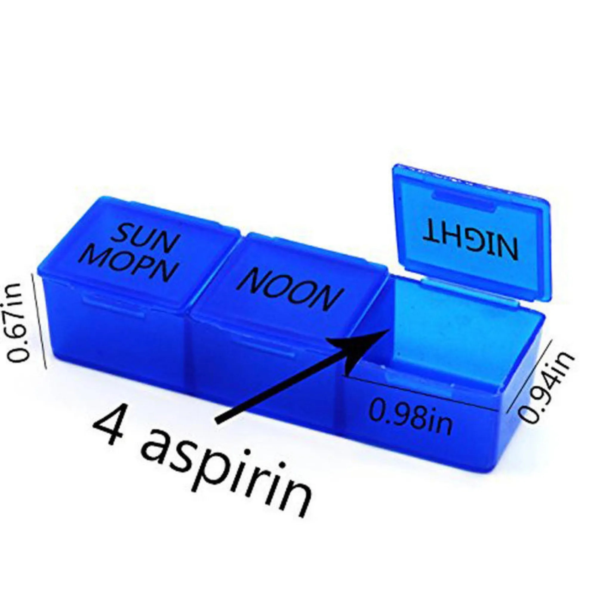 Pill Case Medication Reminder Travel Container MOQ20 1