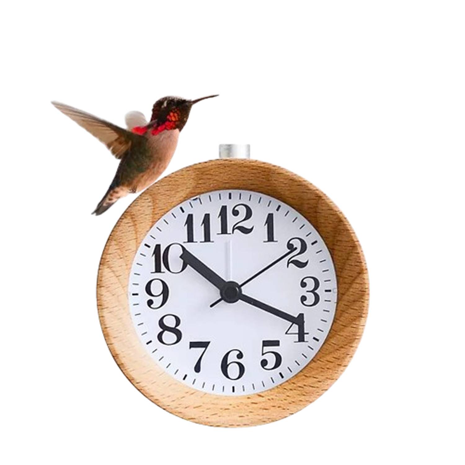 Beech Wooden Desk Alarm Clock 5