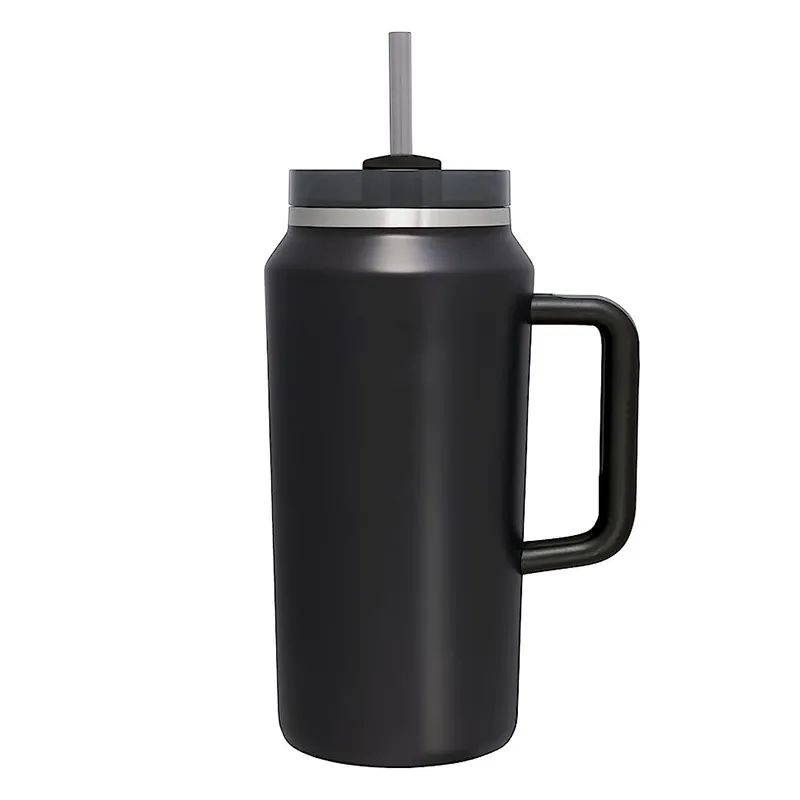 64oz Insulated Water Bottle With Handle Straw, custom water bottle with logo imprint 4