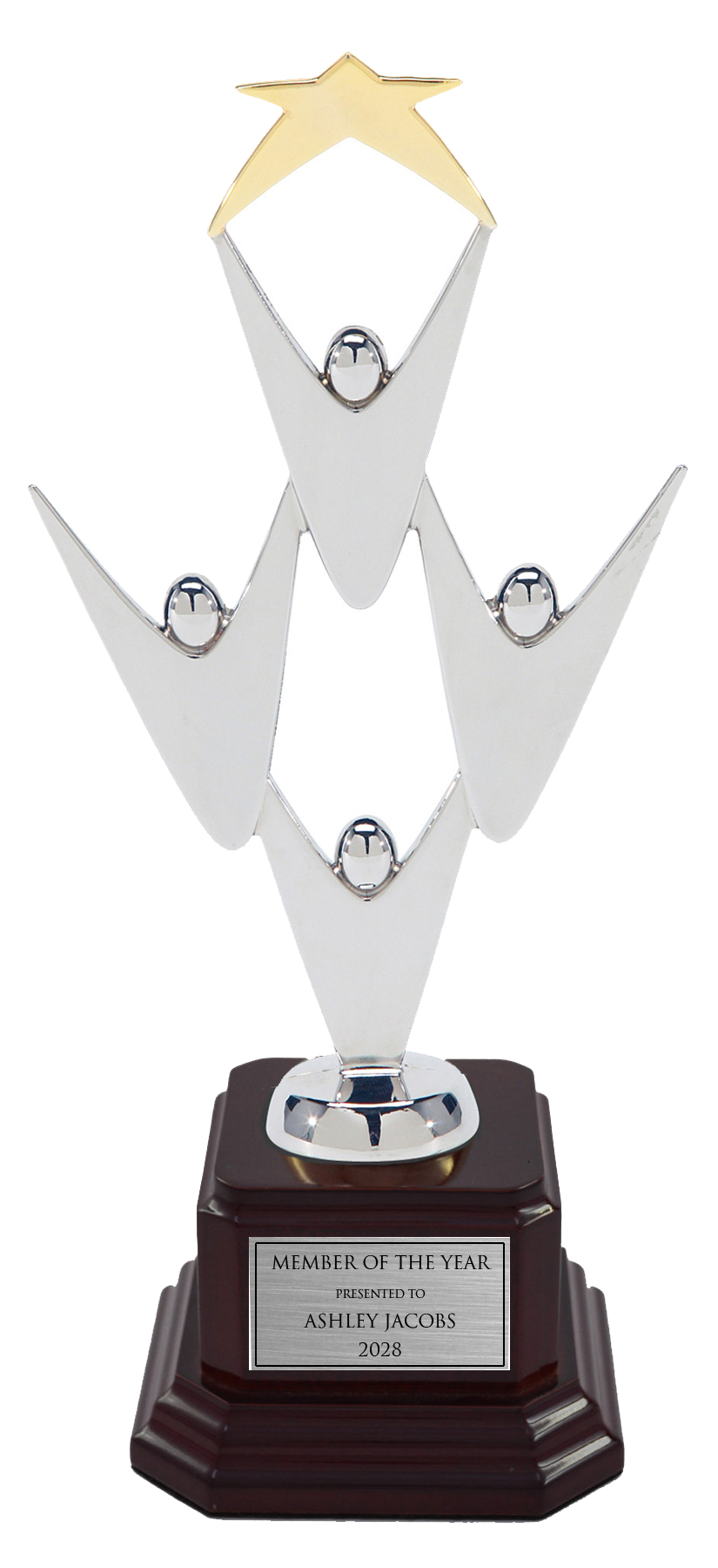 Teamwork Award With Star On Base 7