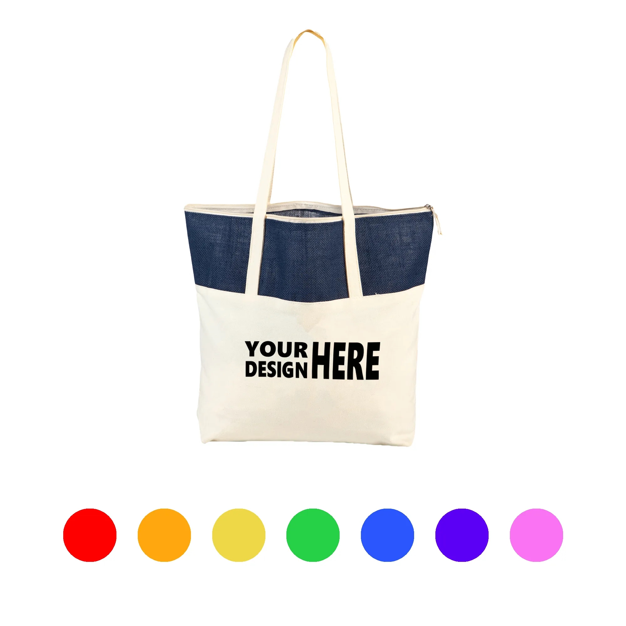 Blue Top Canvas and Non-Woven Tote