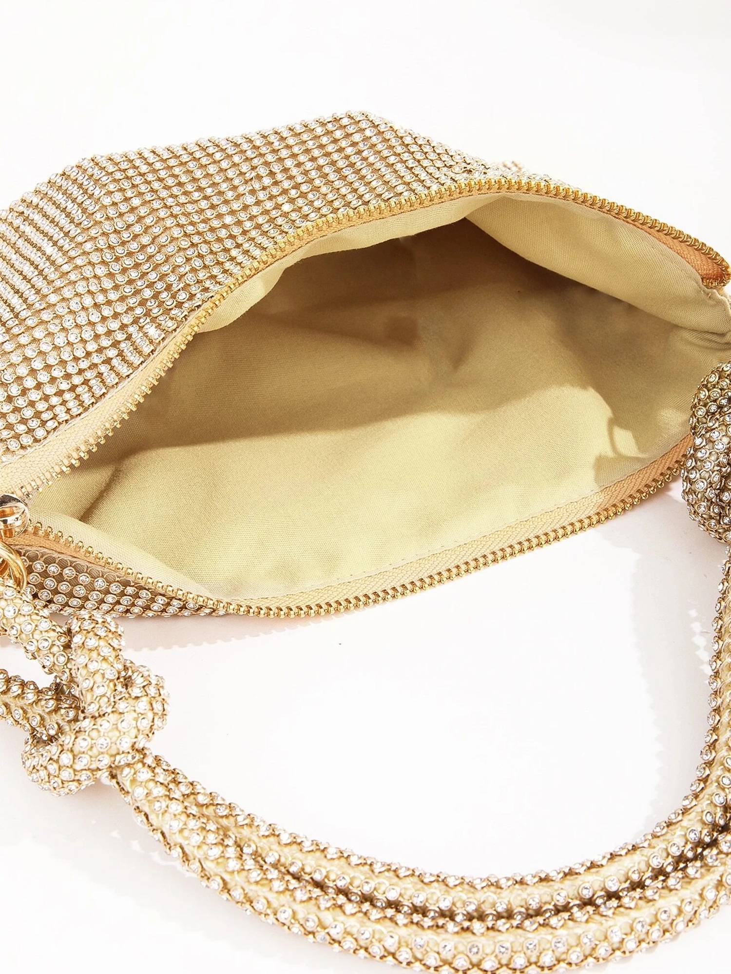 Rhinestone Sparkly Evening Silver Diamond bag 5