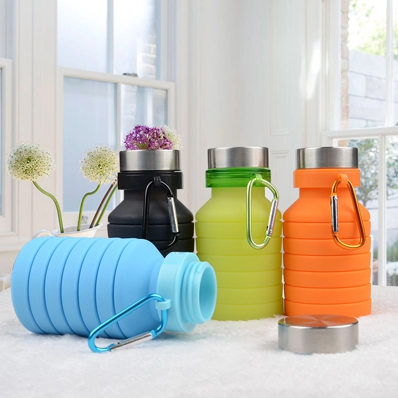 Collapsible Water Bottle,Reuseable BPA Free Silicone Jug 12
