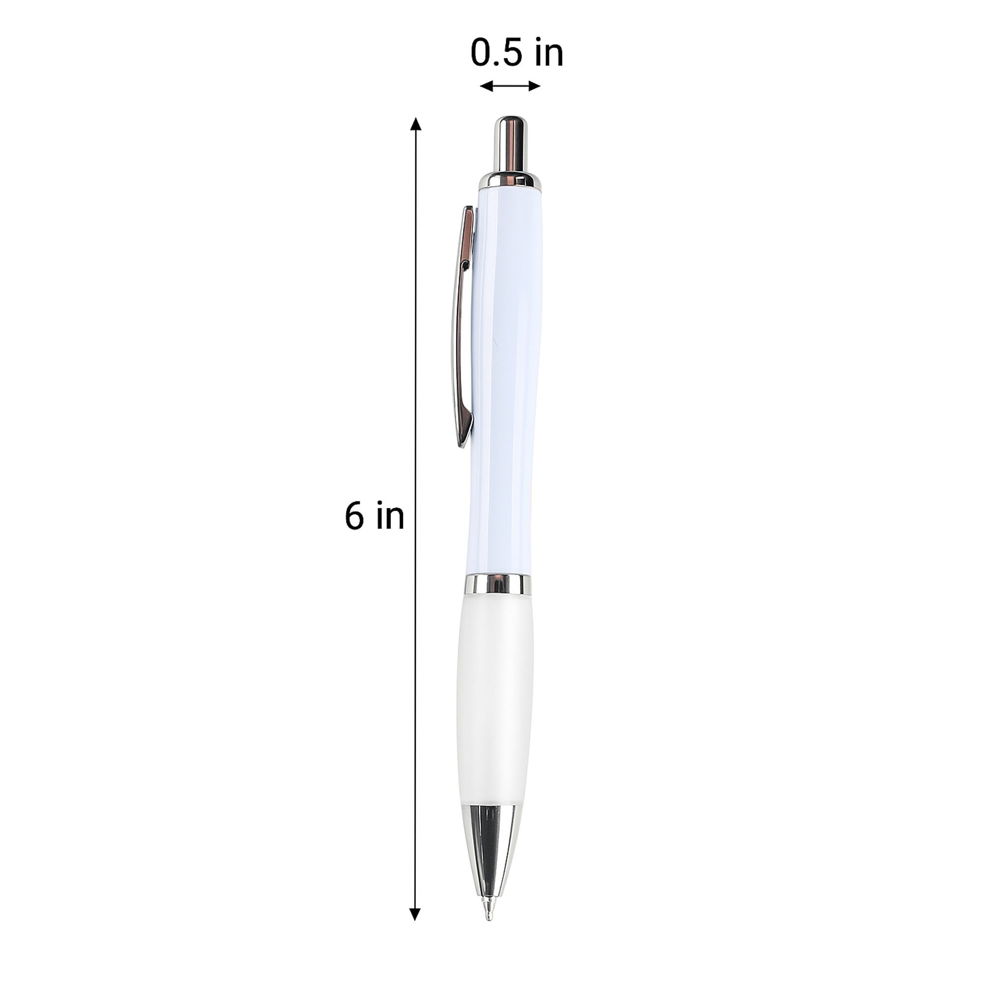 Retractable Plastic Ballpoint Pen With Colored Grip 2