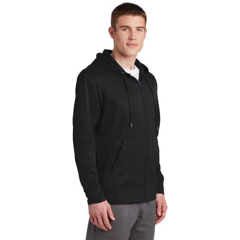 Sport-Tek Sport-Wick Fleece Full-Zip Hooded Jacket. 2