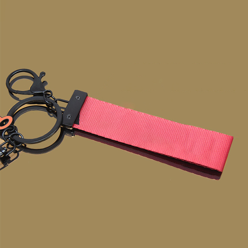 Creative Car Shape Metal Key Chain with Wristband 5
