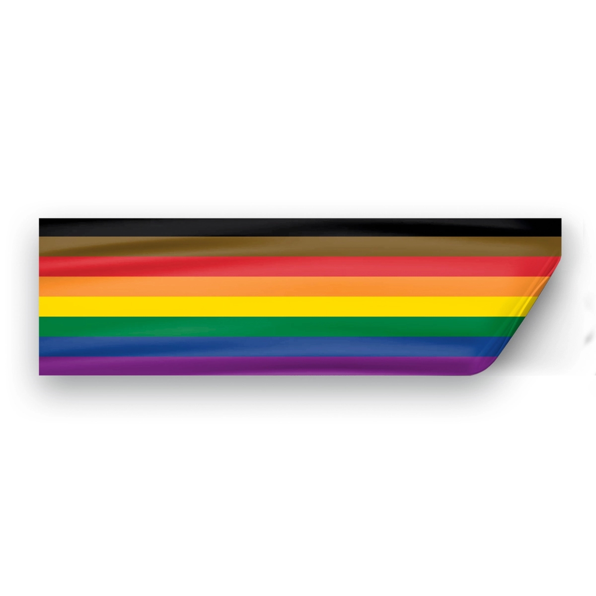 3" x 10" People of Color Pride Window Decals 2