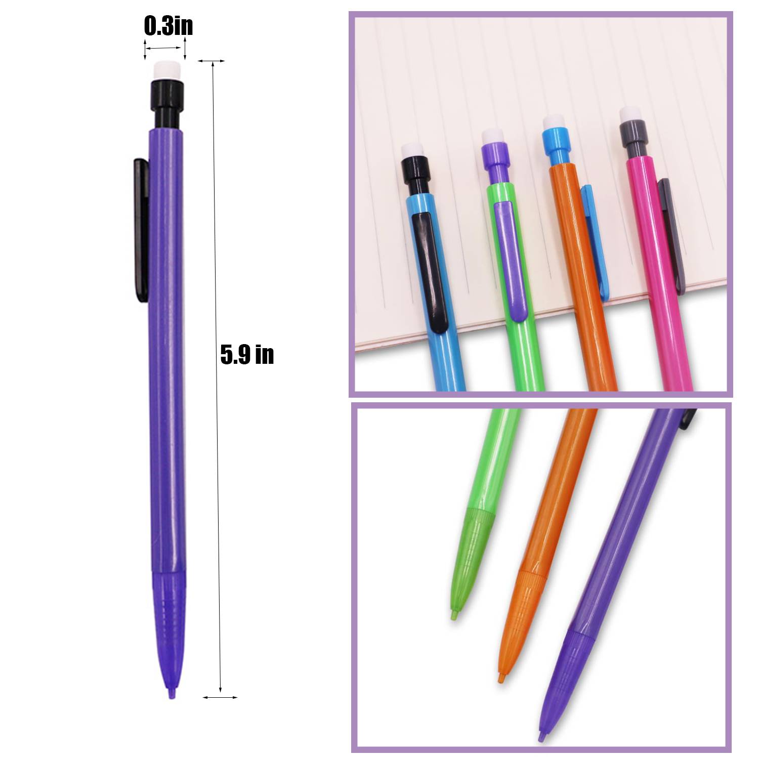 Mechanical Pencils With Erasers for School or Office 2