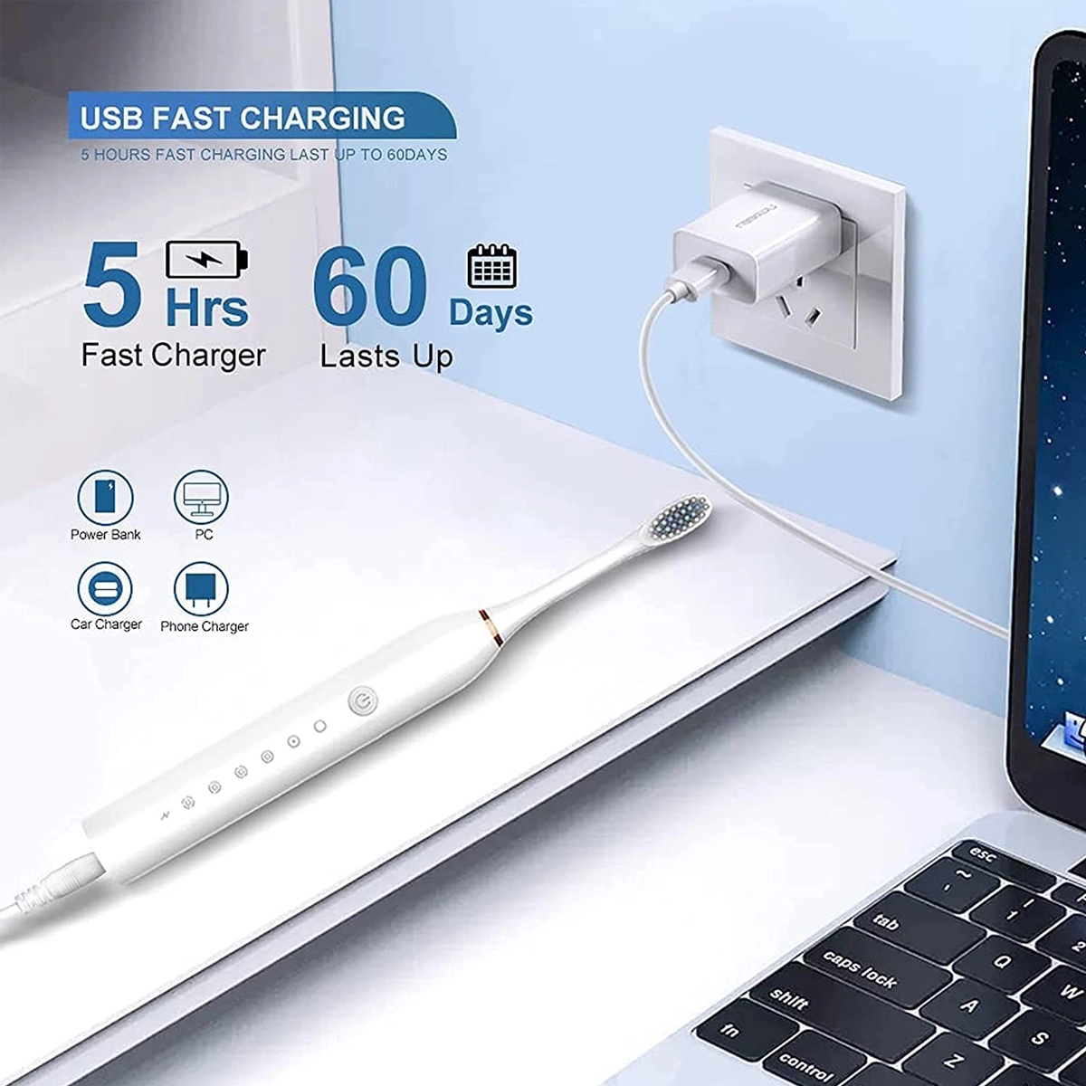 6 Modes Electric Toothbrush Ultrasonic 2